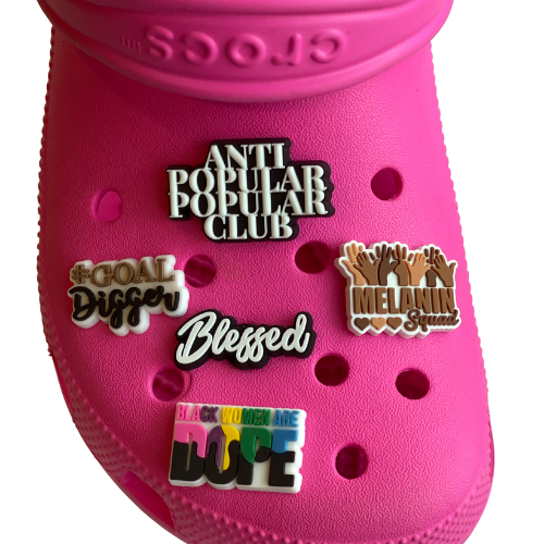 Black Thought Shoe Charms