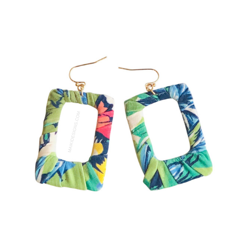 Tropical Fabric Earrings