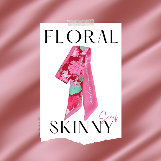 Floral Skinny Scarf