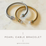 7mm Pearl Cable Bracelet