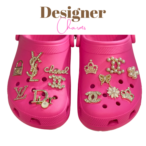 crocs with chanel charm silver