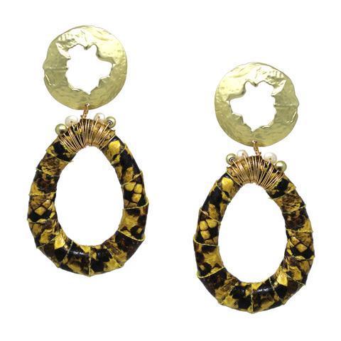 Snakeskin Printed Earrings